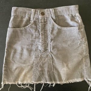 Grey Levi Corduroy Skirt 27”waist/14”length